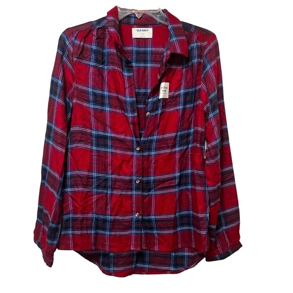 Old Navy Extra Long Flannel - Picture 1 of 7